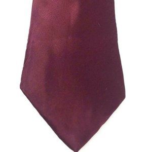 PURITAN Mens Necktie TIE Solid Burgundy 100% Silk